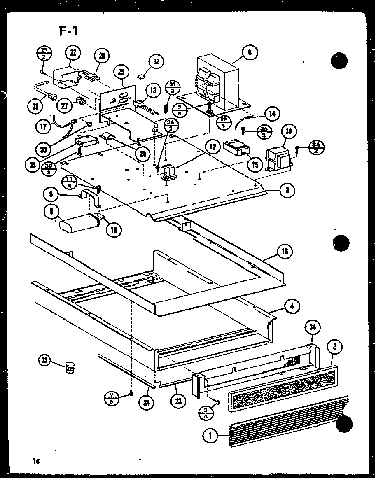 Transformer Diagram and Parts List for RC-14SD P75750-1M Amana Microwave