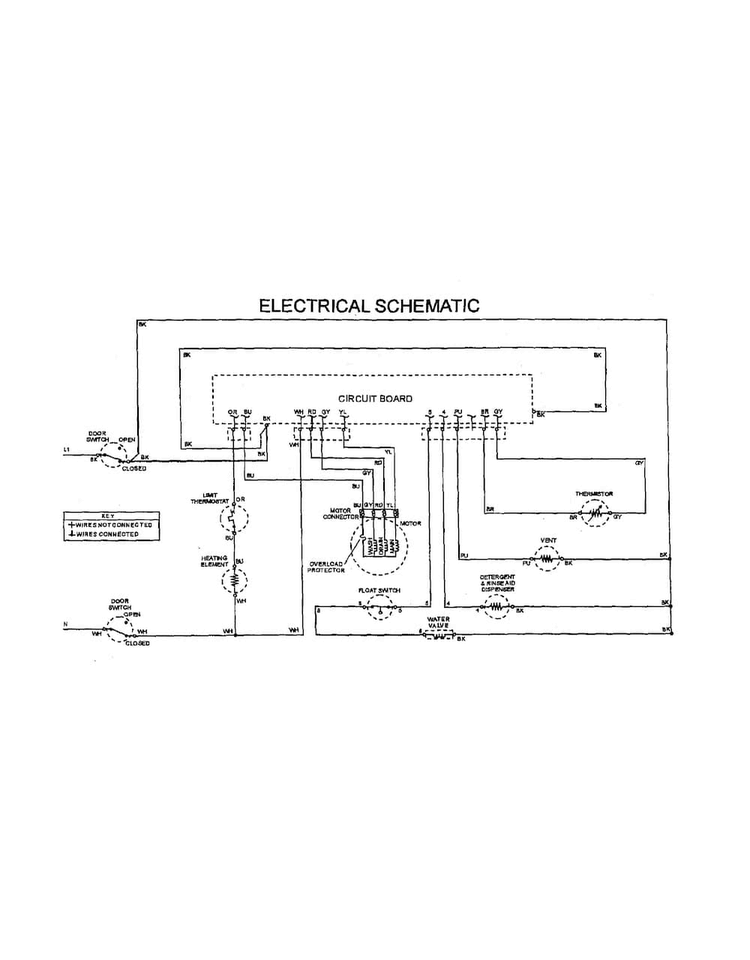 Wiring Diagram Diagram and Parts List for JDB3010AWB  Jenn-Air Dishwasher