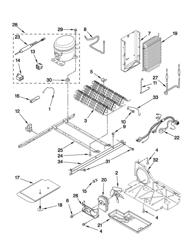 Unit Parts Diagram and Parts List for MSD2242VES03  Maytag Refrigerator