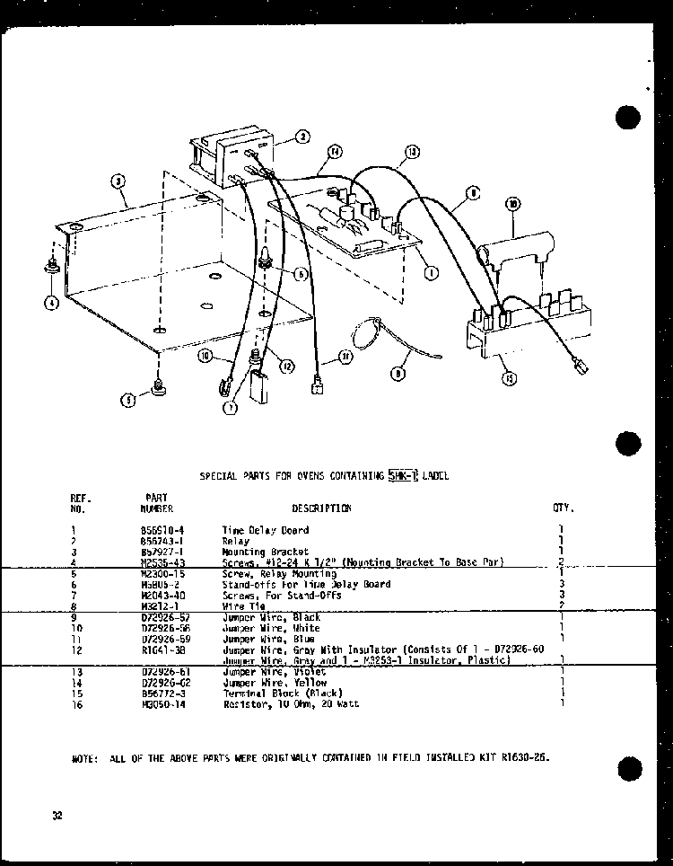 Section 13 Diagram and Parts List for RC-20 P72100-5M Amana Microwave