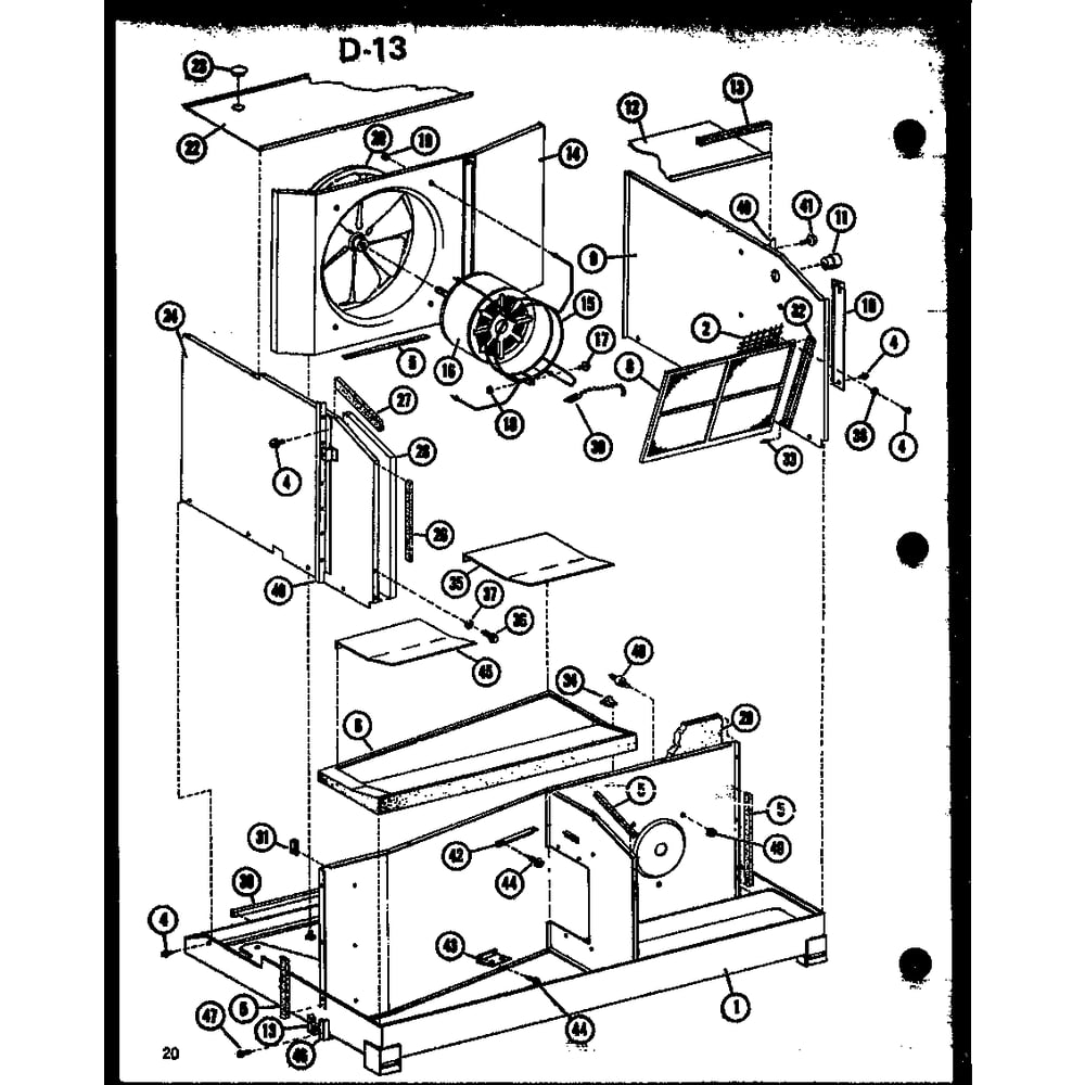 Diagram 4 Diagram and Parts List for 912-3E50A P68412-6R Amana Air Conditioner