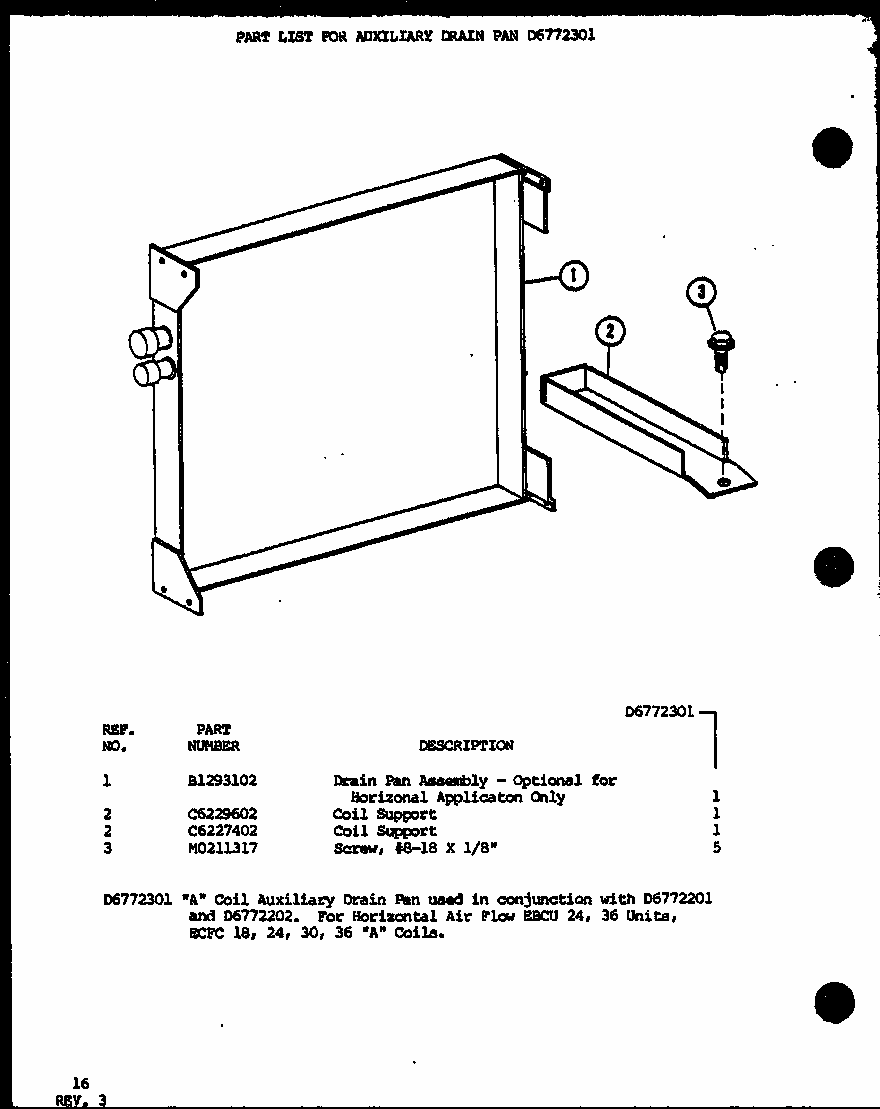 (d6772301) Diagram and Parts List for D6777101 P6777101 Amana Air Conditioner