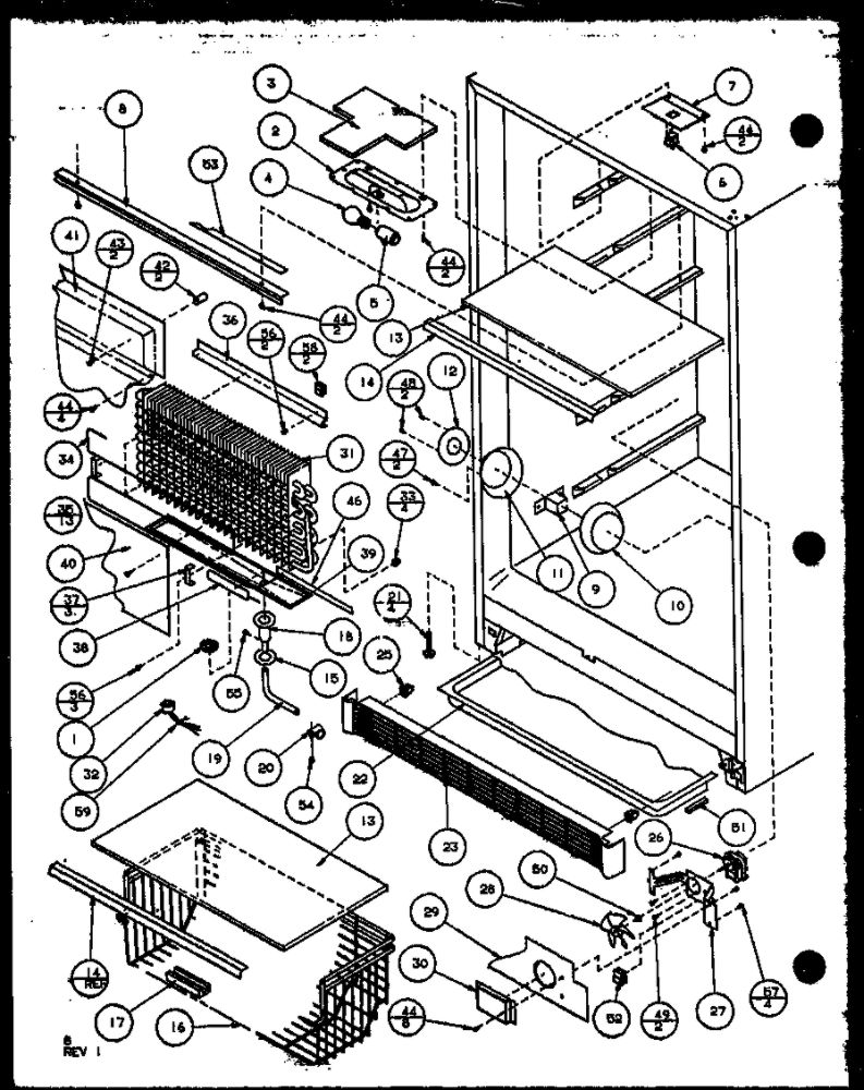 Diagram 2 Diagram and Parts List for IC2-P3641508W-FRZ  Amana Freezer