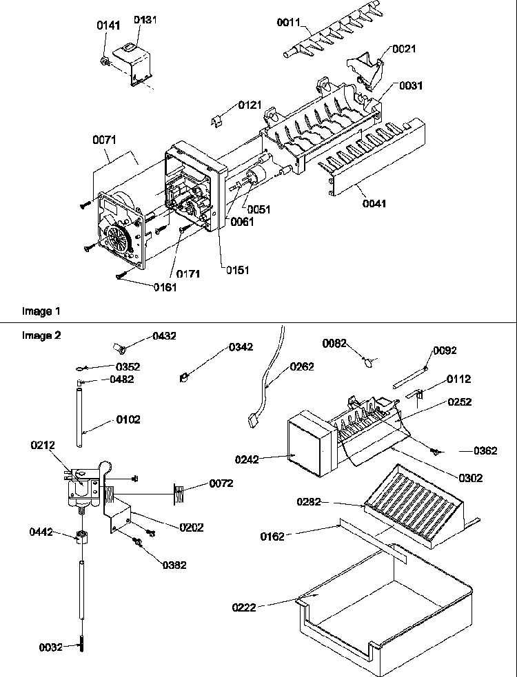 Ice Maker Parts And Add On Ice Maker Kit Diagram and Parts List for SX522VW-P1320501WW  Amana Refrigerator