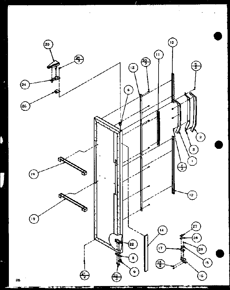 Section 6 Diagram and Parts List for SL22JB-P1116006W  Amana Refrigerator