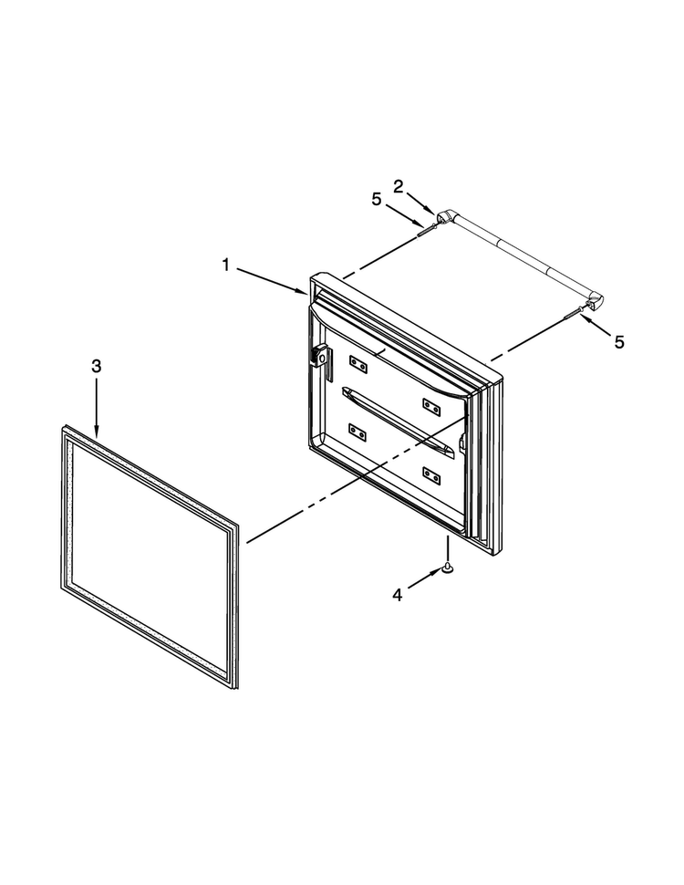 Freezer Door Parts Diagram and Parts List for JFC2290VEM7  Jenn-Air Refrigerator