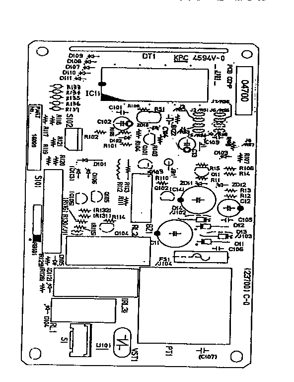 Power And Control Circuit Board 16099 Diagram and Parts List for 56566101690  Kenmore Microwave