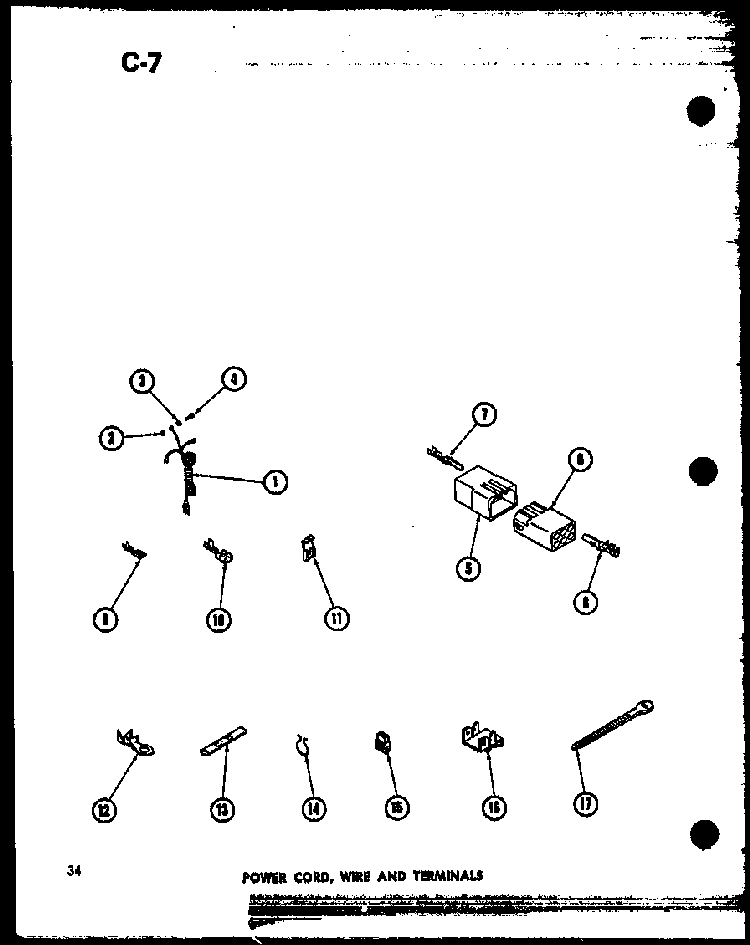 Power Cord Diagram and Parts List for TAA200 P75751-13W Amana Washer