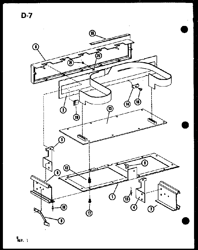 Mounting Brackets Diagram and Parts List for RC-14S P73824-4M Amana Microwave