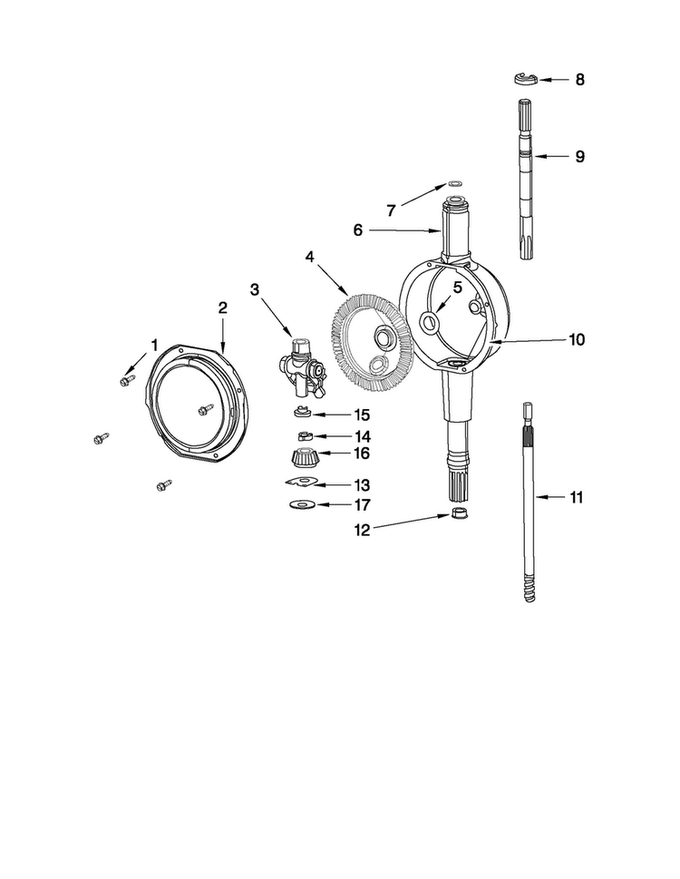 Transmission Parts Diagram and Parts List for MAT13MNLGW  Maytag Washer