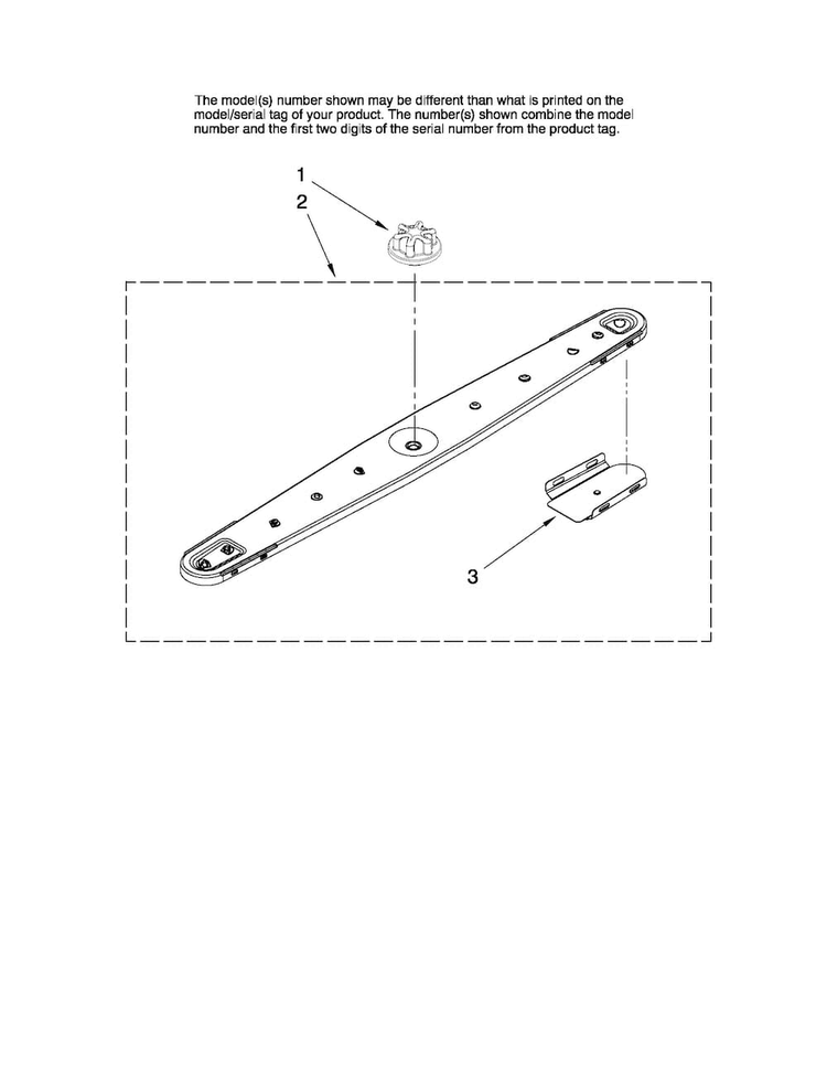 Lower Washarm Parts Diagram and Parts List for MDBH945AWB3  Maytag Dishwasher