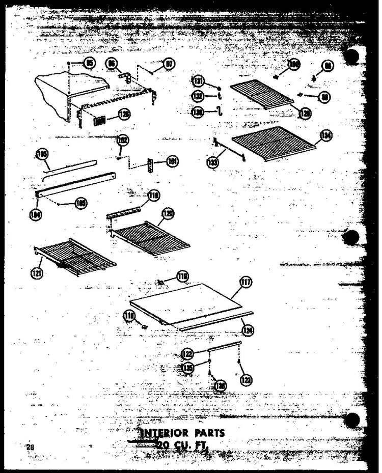 Section 2 Diagram and Parts List for TD20W-P60303-62W  Amana Refrigerator