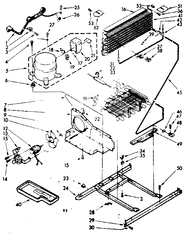 Unit Parts Diagram and Parts List for 106106813067  Kenmore Refrigerator
