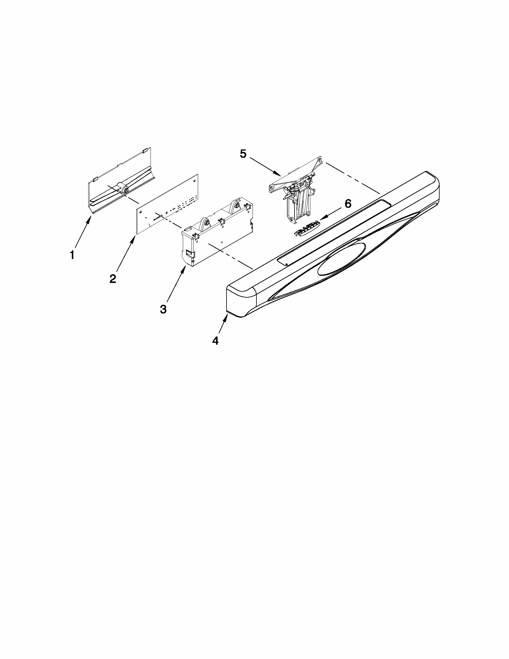Control Panel & Latch Parts Diagram and Parts List for MDB7851AWS2  Maytag Dishwasher