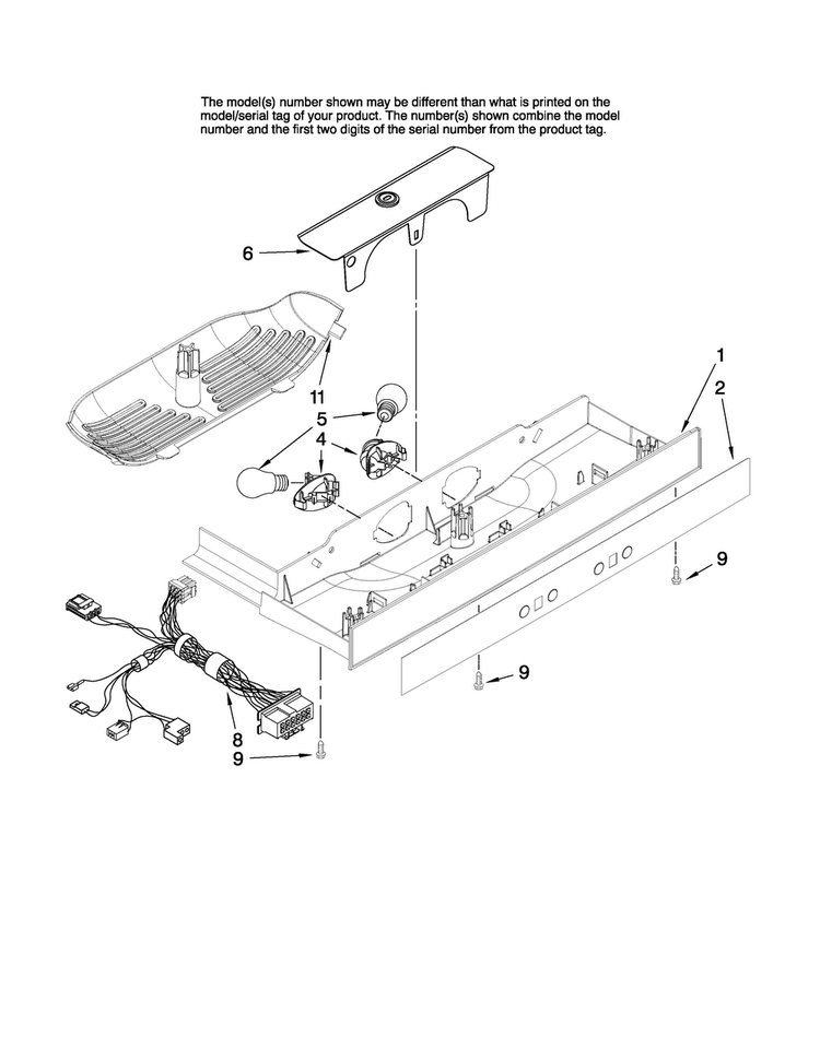 Control Parts Diagram and Parts List for AS2628HEKB13  Amana Refrigerator