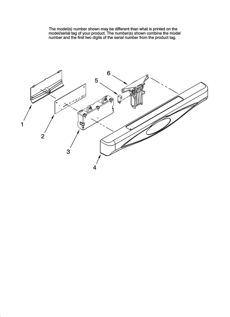 Control Panel Parts Diagram and Parts List for MDB6701AWQ41  Maytag Dishwasher