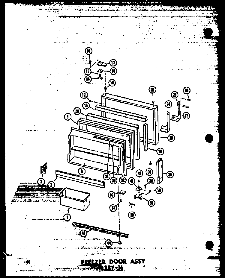 Section 4 Diagram and Parts List for ESRF16-C-P30303-3WC  Amana Refrigerator