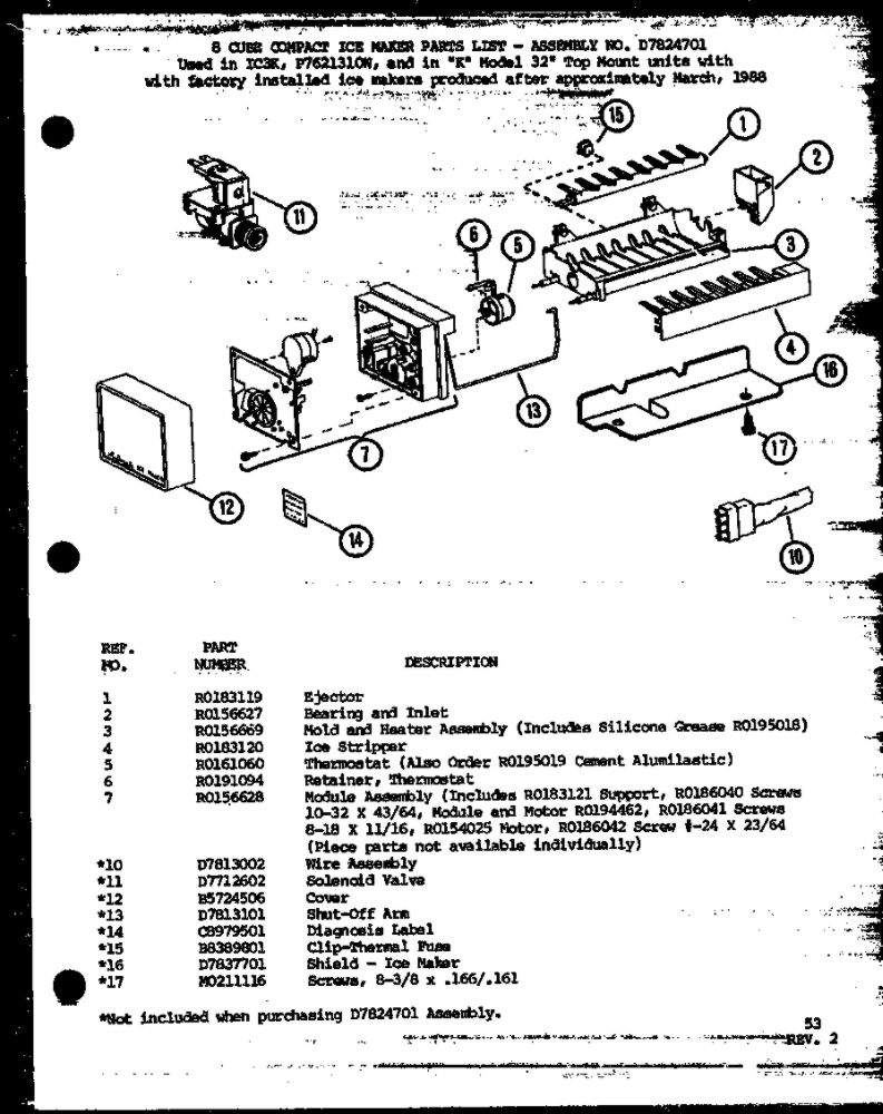 Diagram 5 Diagram and Parts List for IC3K-P7621309W-TM  Amana Refrigerator