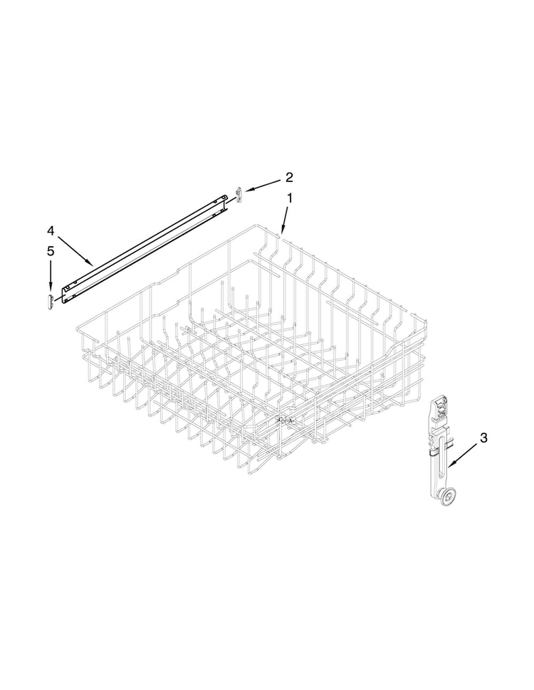 Upper Rack And Track Parts Diagram and Parts List for MDB7609AWW2  Maytag Dishwasher