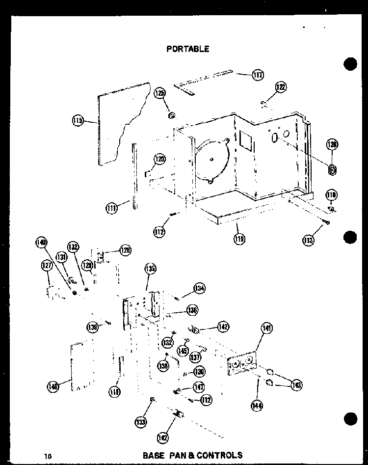 Base Pan & Controls Diagram and Parts List for 5P-2MW P54972-7R Amana Air Conditioner
