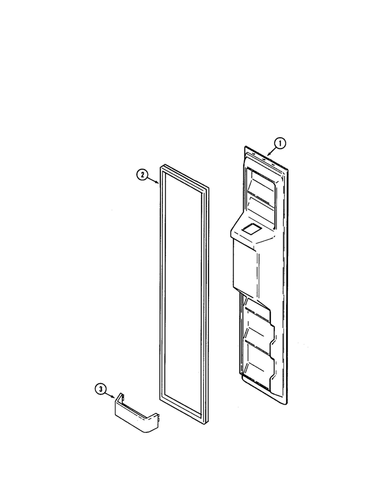 Freezer Inner Door Diagram and Parts List for JSD2574ARA  Jenn-Air Refrigerator