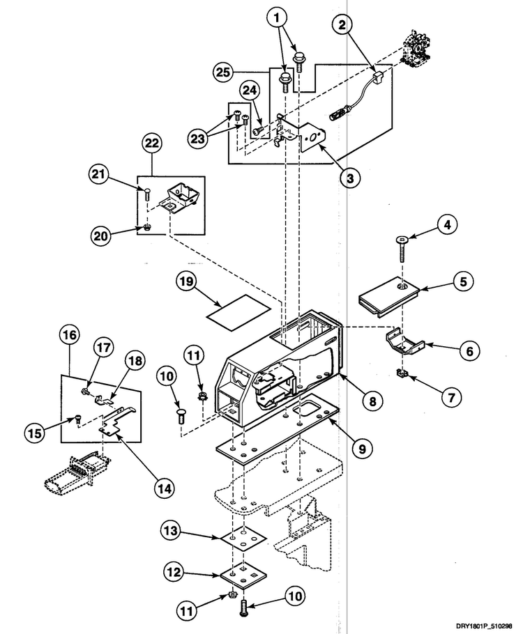 Meter Case 2 Diagram and Parts List for SDE307WF1500  Speed Queen Dryer