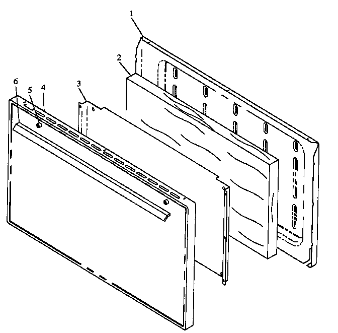 Oven Door Assembly Diagram and Parts List for RLN345UW P1142389NW Caloric Range