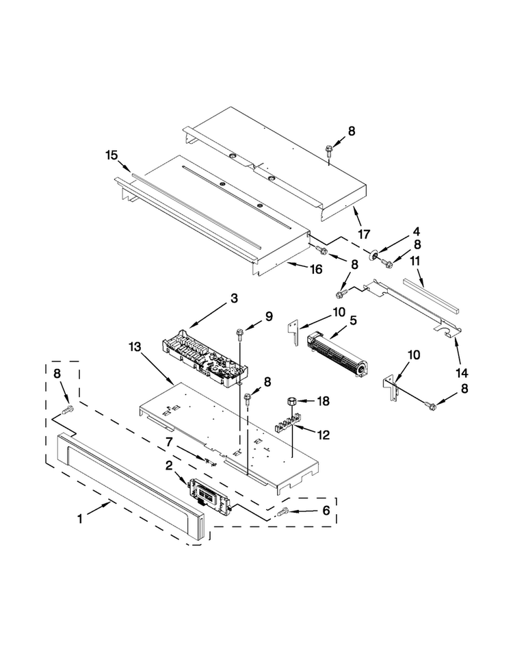 Control Panel Parts Diagram and Parts List for MEW7530AS01  Maytag Wall Oven