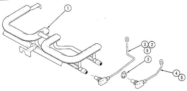 Burner Assembly Diagram and Parts List for CG106B-C  Jenn-Air Cooktop