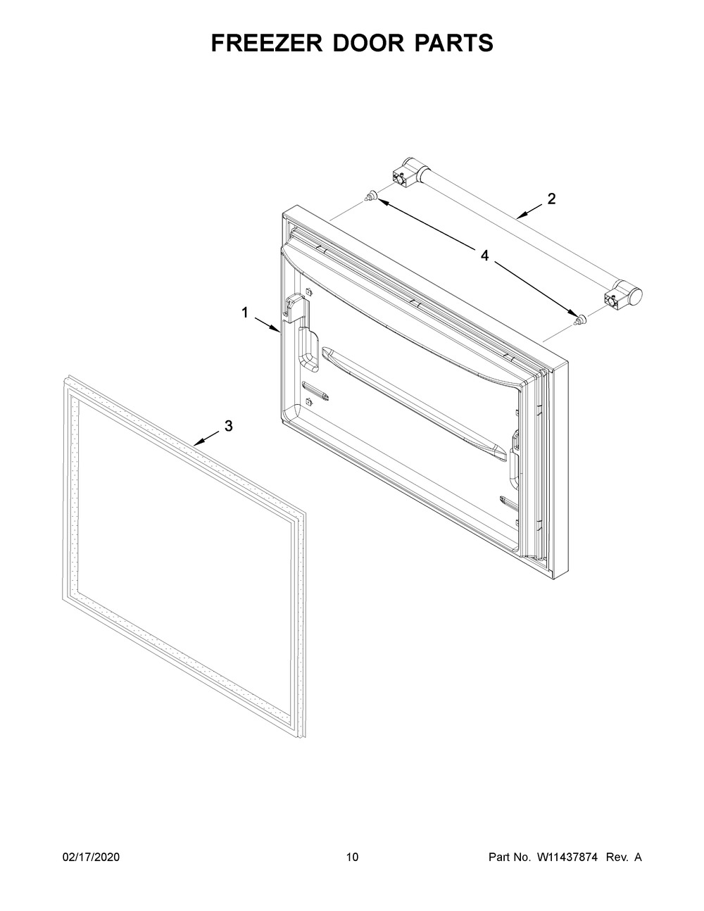 Freezer Door Parts Diagram and Parts List for MBR1957FEZ04  Maytag Refrigerator