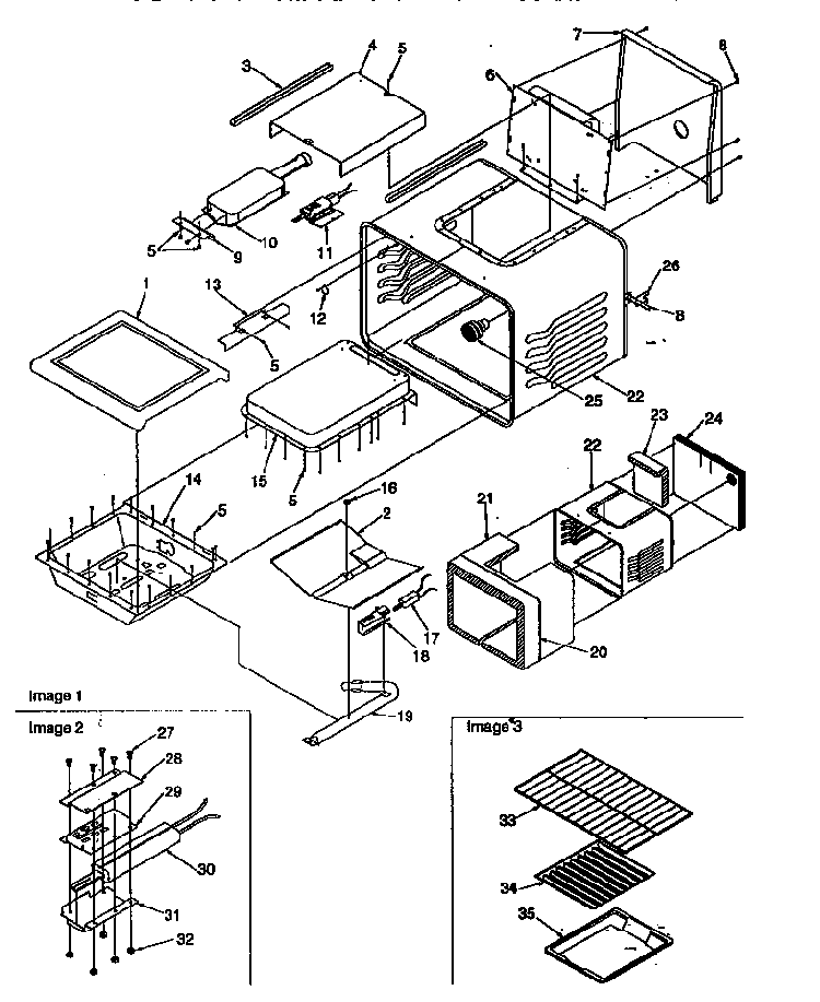 Cavity Diagram and Parts List for ARG7200L-P1143323NL  Amana Range