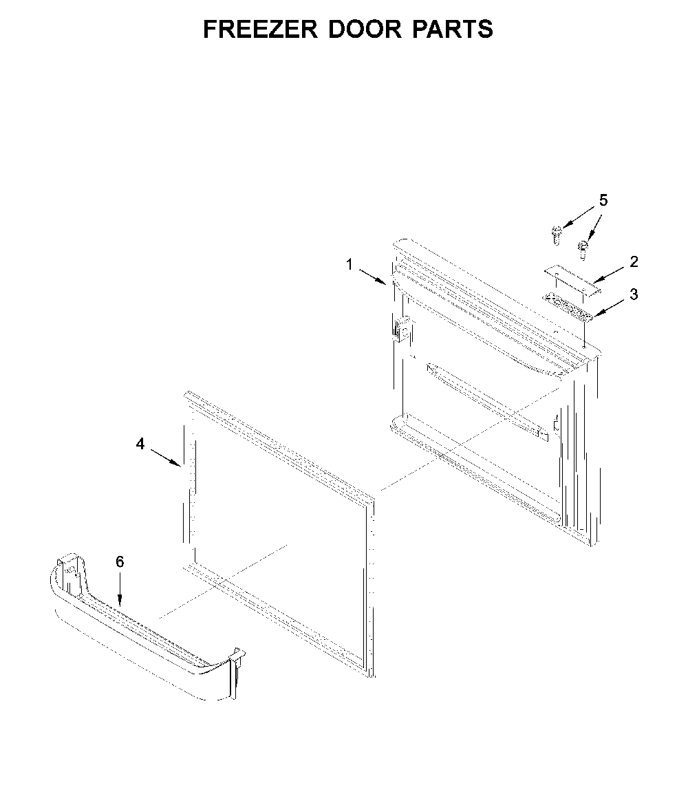 Freezer door parts Diagram and Parts List for 59669312011  Amana Refrigerator