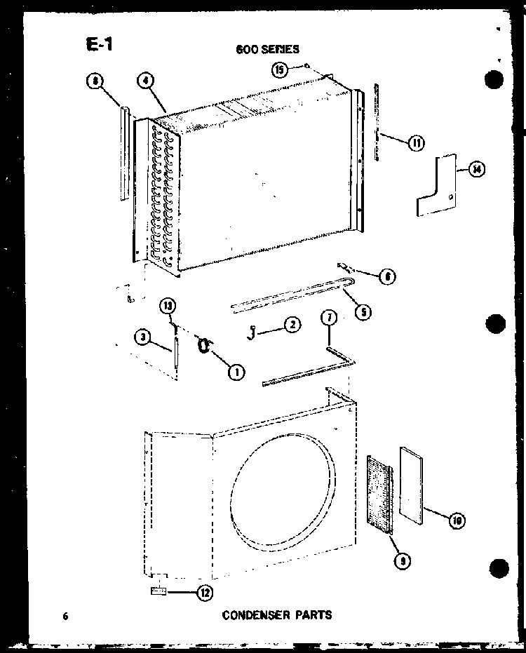 Condenser Parts Diagram and Parts List for ES614-2S P67119-15R Amana Air Conditioner