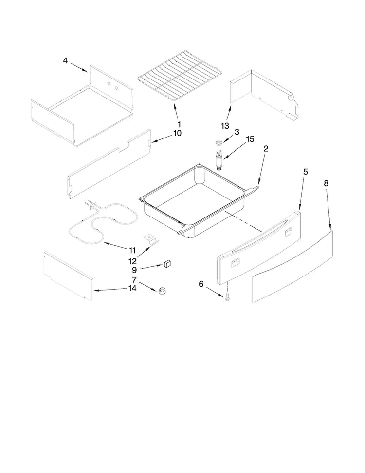 Drawer And Rack Parts Diagram and Parts List for JES8850BAS20  Jenn-Air Range