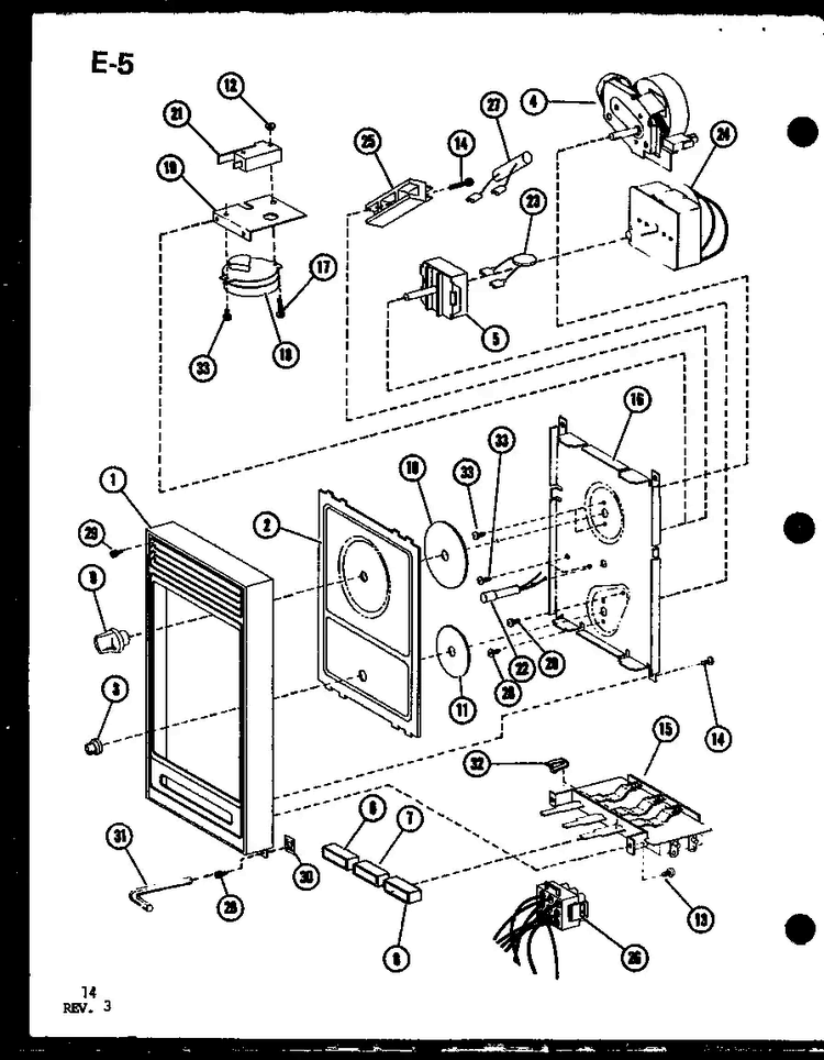 Section 6 Diagram and Parts List for CRRL-5C P75590-4M Amana Microwave