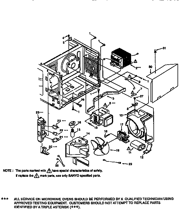 Switches And Microwave Diagram and Parts List for 56566201692  Kenmore Microwave
