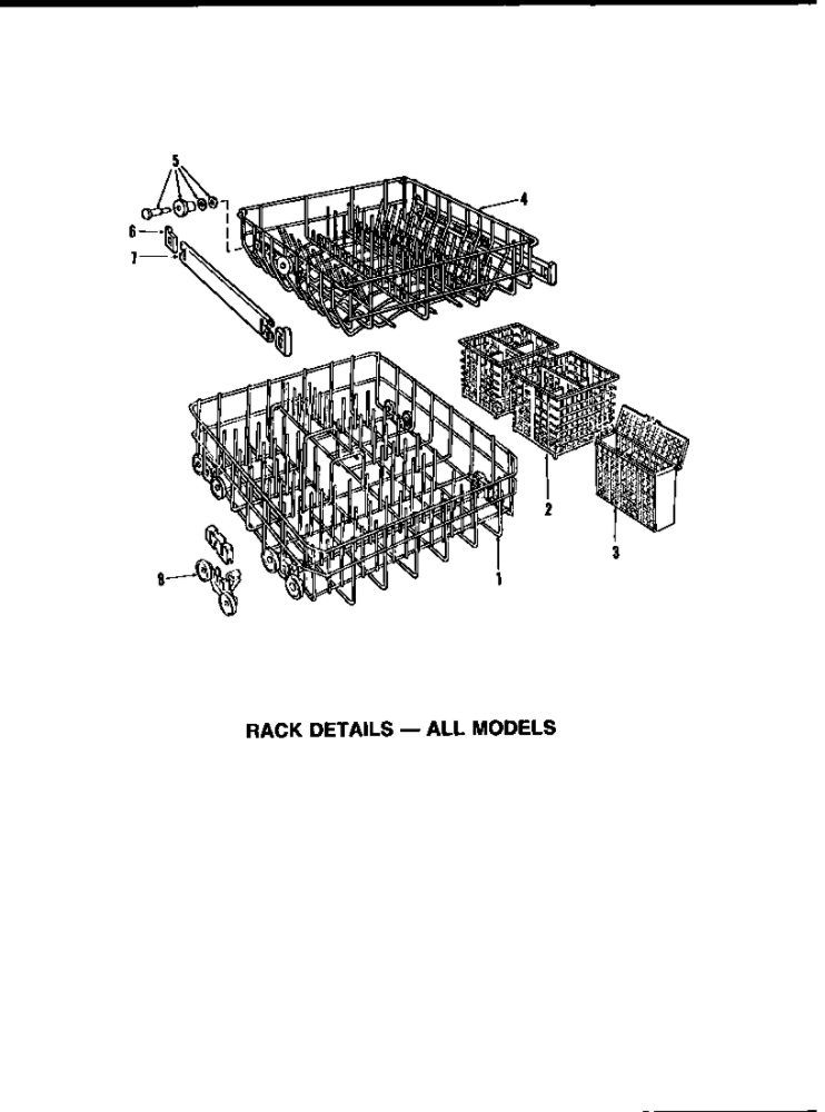 Rack Details Diagram and Parts List for DUS-414-19  Maytag Dishwasher