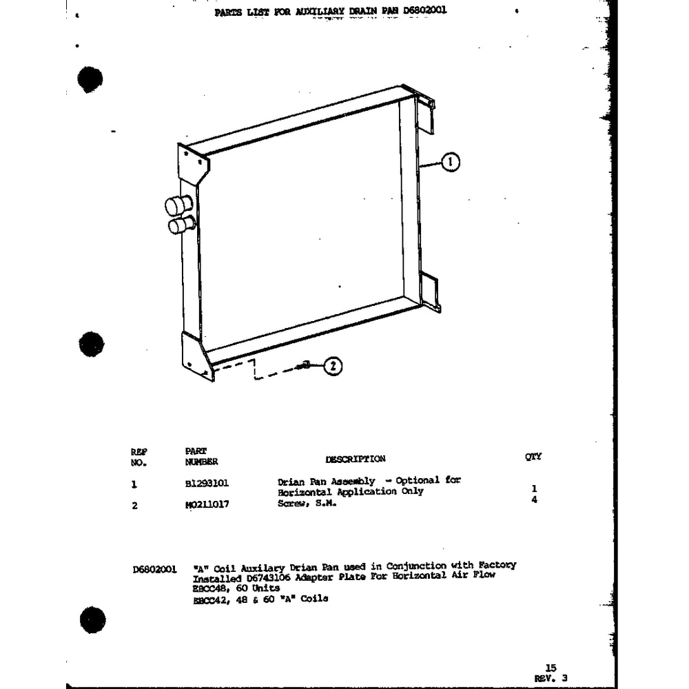Diagram 5 Diagram and Parts List for EBCC3600MA P6752114C Amana Air Conditioner