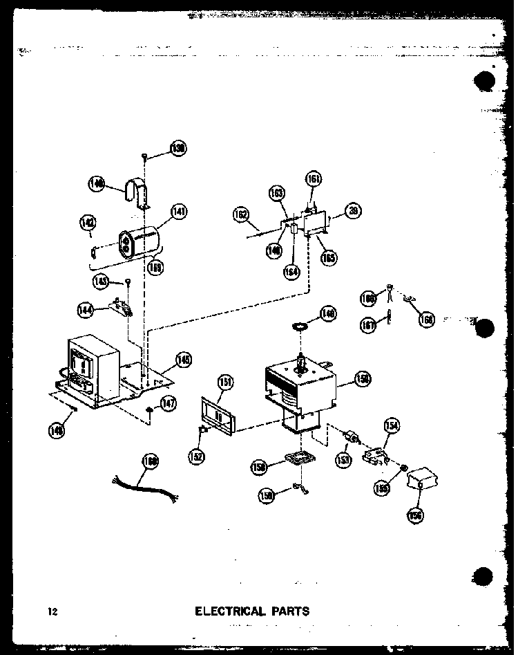 Electrical Parts Diagram and Parts List for RCC-3 P72771-2M Amana Microwave