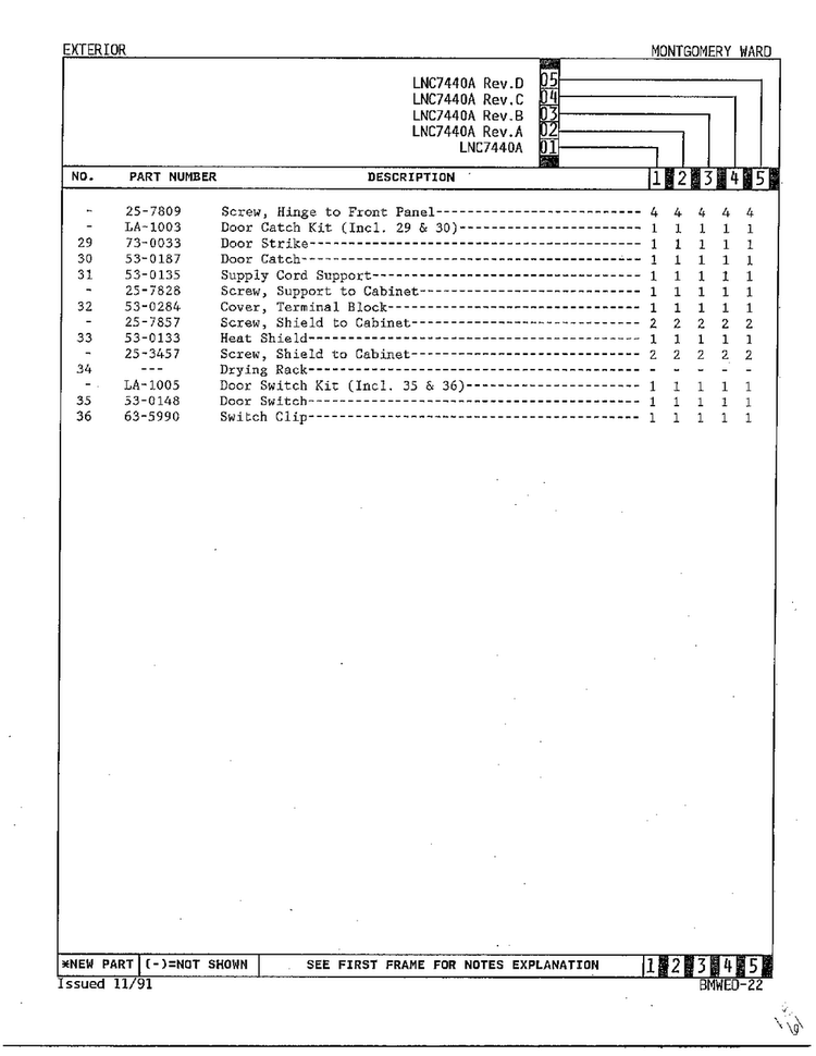 Exterior Page 3 Diagram and Parts List for 7440A REV B Norge Dryer