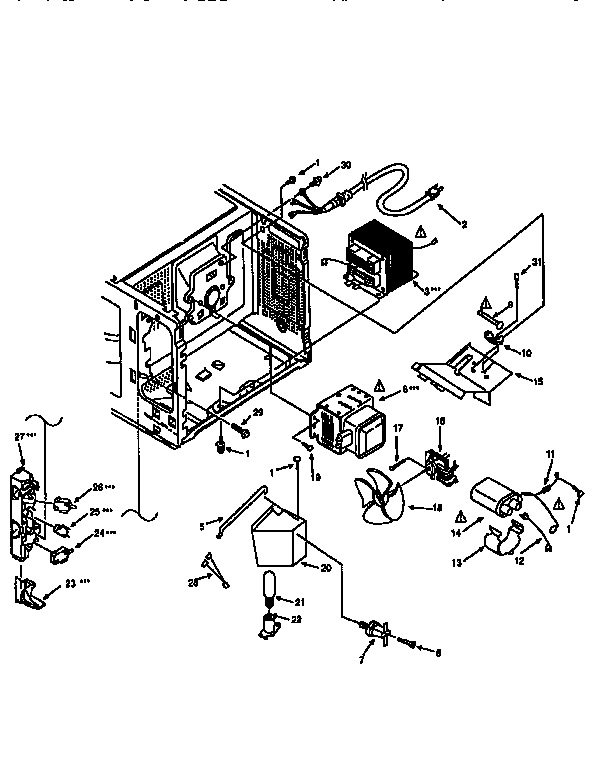 Switches And Microwave Diagram and Parts List for 56566101690  Kenmore Microwave