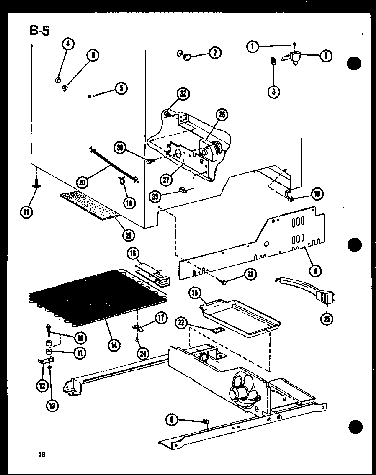 Section 8 Diagram and Parts List for TC18F-A-P75288-19WA  Amana Refrigerator