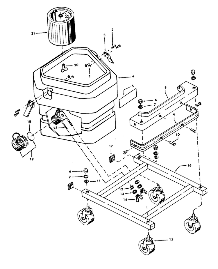 Mainbody Diagram and Parts List for C9029  Hoover Carpet Cleaner