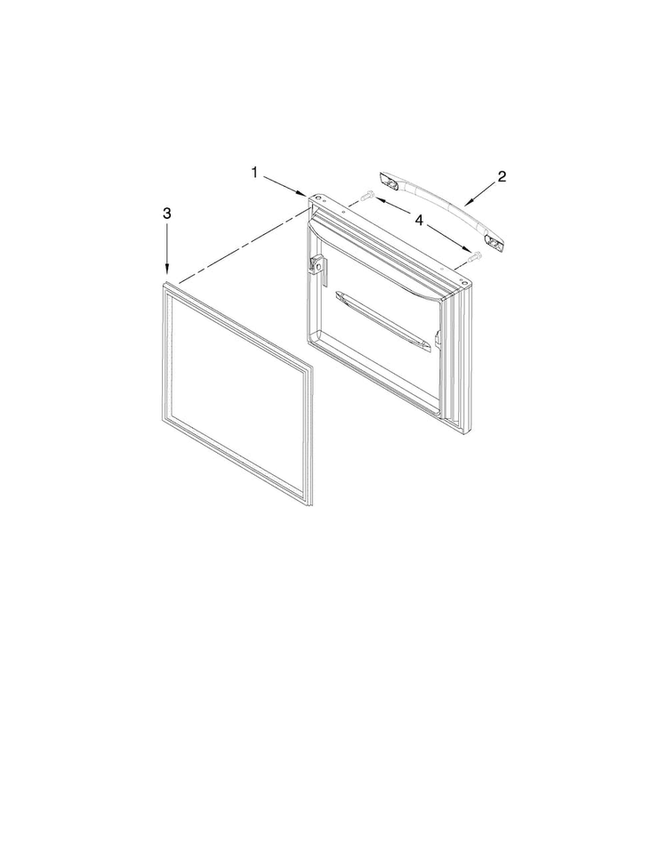 Freezer Door Parts Diagram and Parts List for ABB2522FEB2  Amana Refrigerator