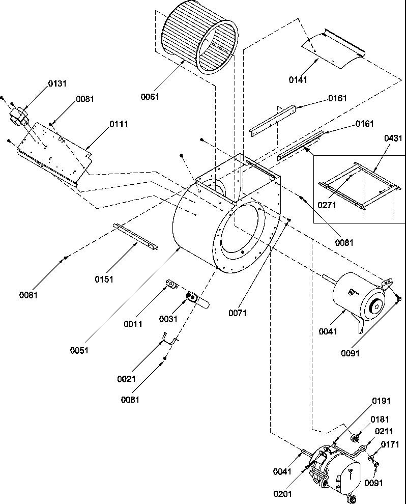 Blower Assembly - 24m, 36m, 48m Btu Models Diagram and Parts List for BBC60A2A P1206406C Amana Air Conditioner