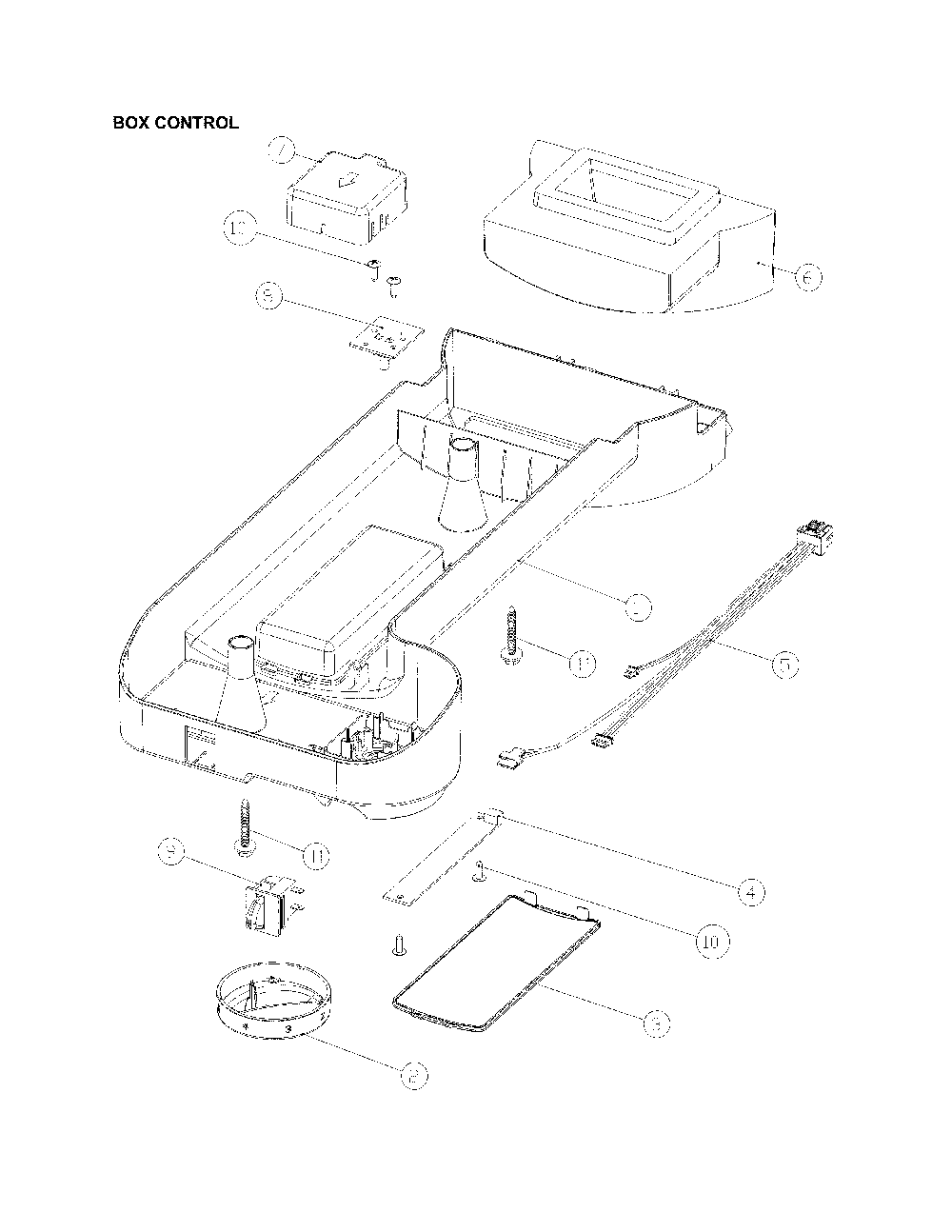 Box Control Diagram and Parts List for 11170612910  Kenmore Refrigerator