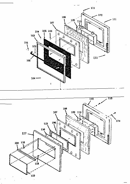 Black Glass And Porcelain Doors Diagram and Parts List for 8504228390  Kenmore Range