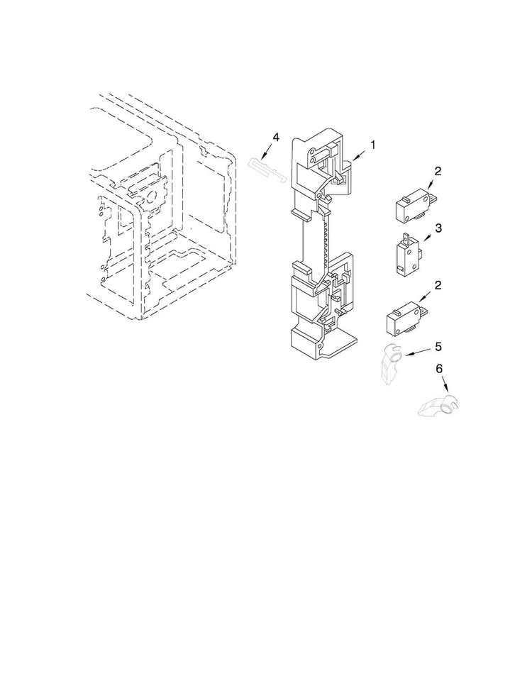 Microwave Latch Board Parts Diagram and Parts List for AMC6158BCB10  Jenn-Air Microwave