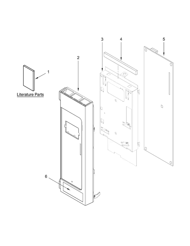 Control Panel Parts Diagram and Parts List for AMV2307PFB0  Amana Microwave