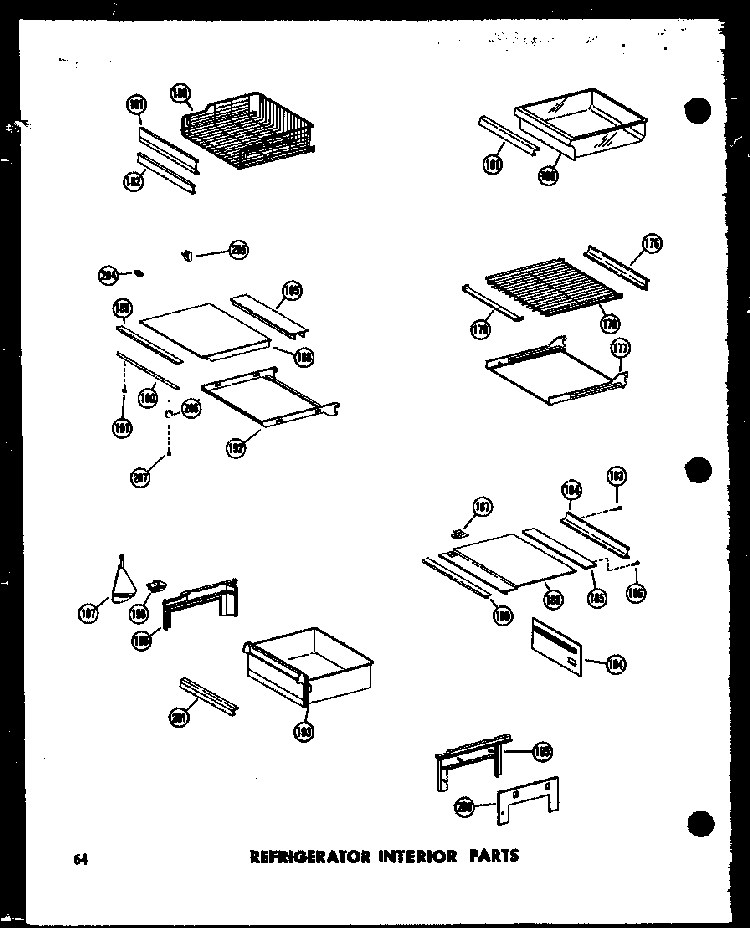 Refrigerator Interior Parts Diagram and Parts List for SD19W-C-P60340-36WC  Amana Refrigerator